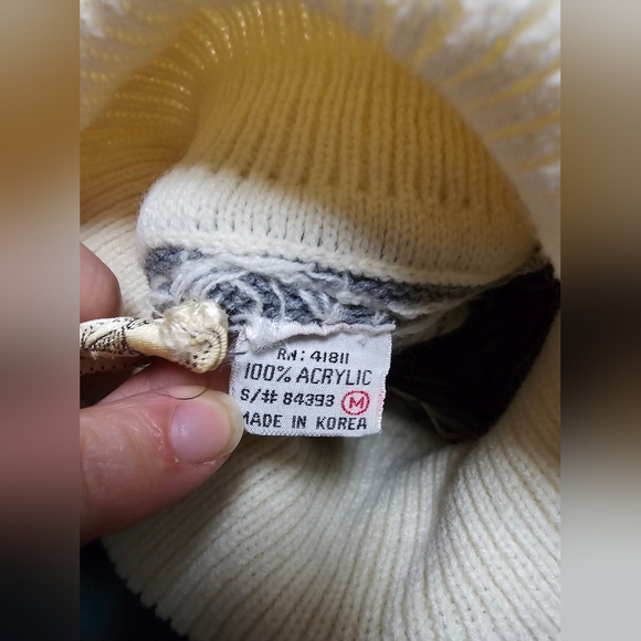 Vintage hooded turtleneck tomboy sweater medium - Picture 5 of 7